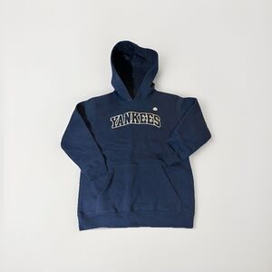 Youth New York Yankees Hoodie Sweatshirt Navy Blue Kids Medium MLB Antigua